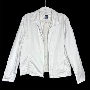 GAP Womens Tan Vintage Full Zip Jacket Lightweight 90s/00s Utility Cotton Sz L‎